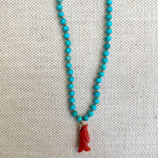 Turquoise Coral Necklace