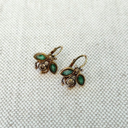 Emerald Diamond Earrings