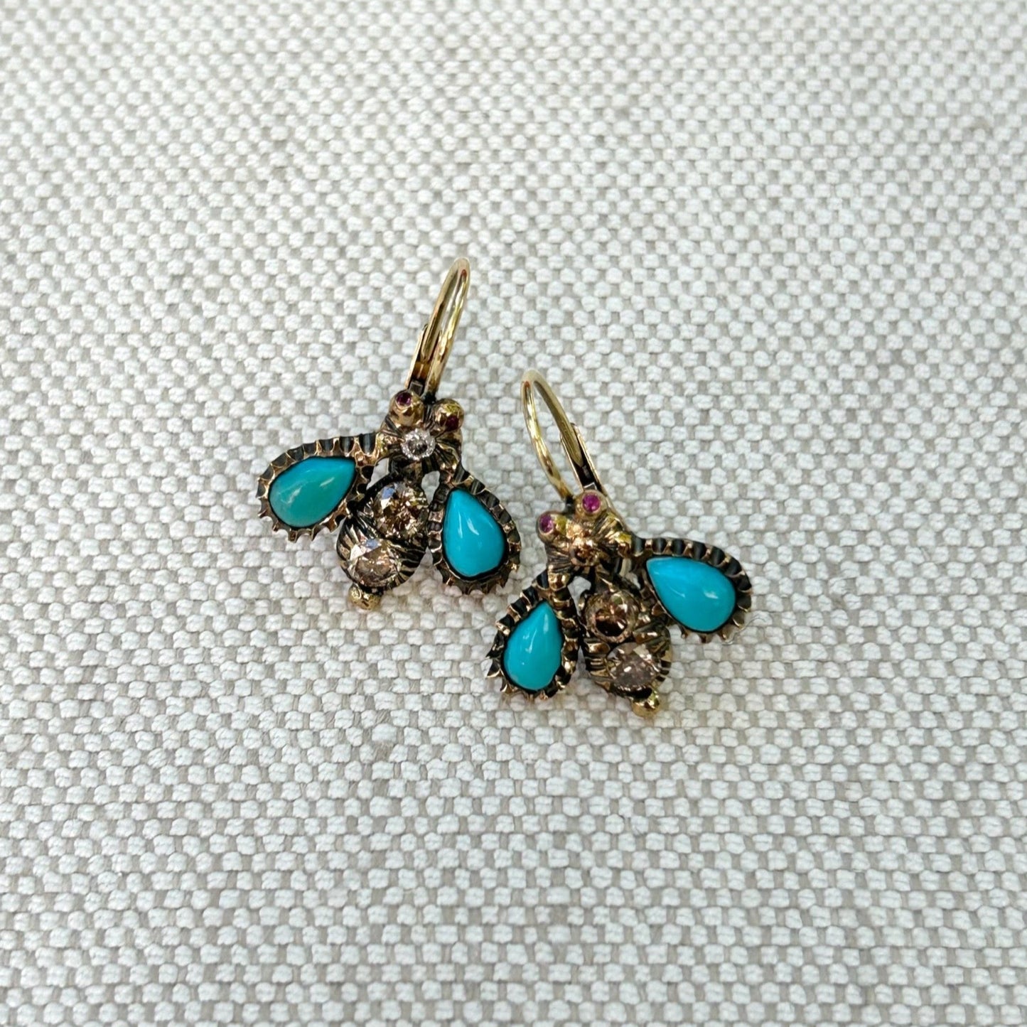 Turquoise Diamond Earrings