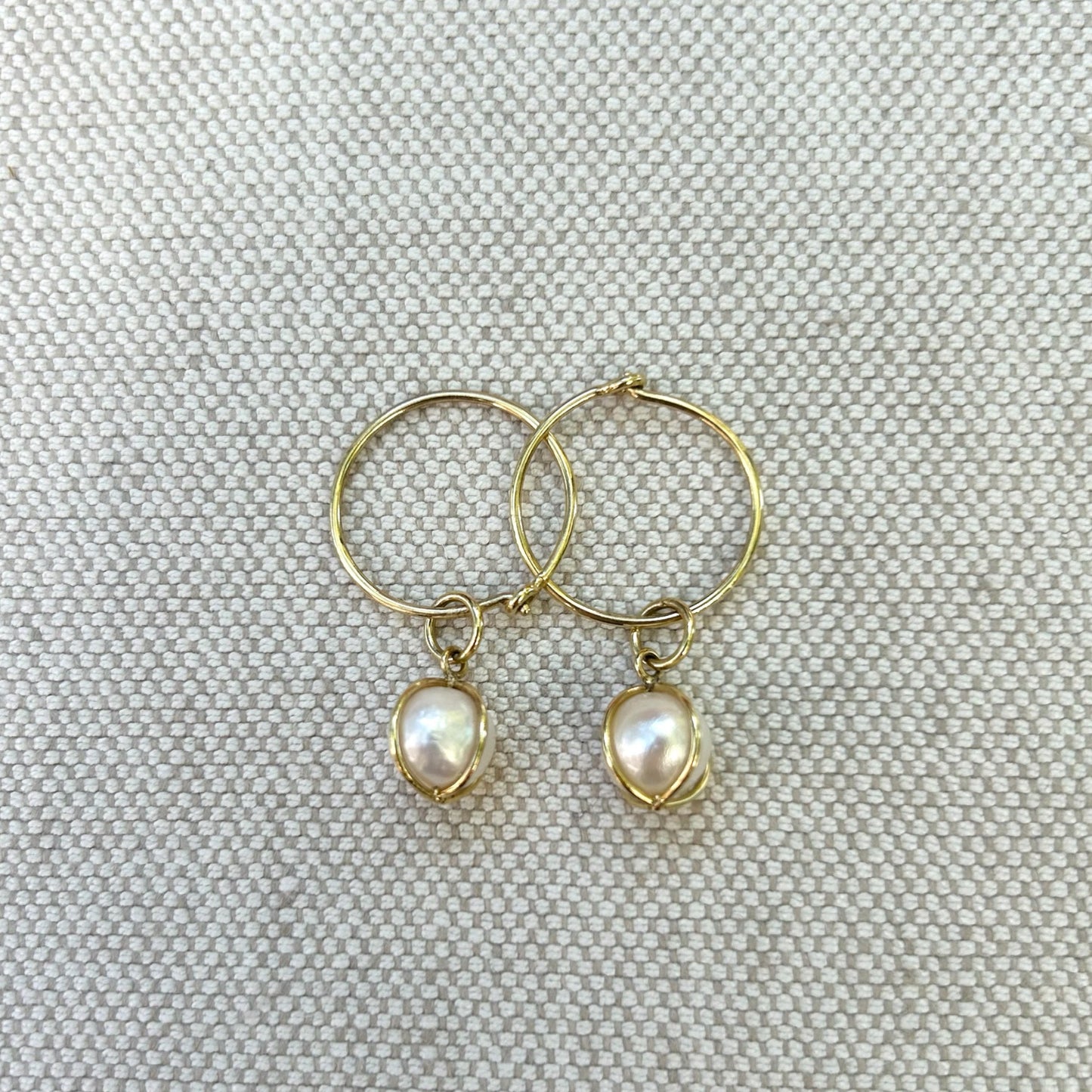 Pearl Hoop Earrings